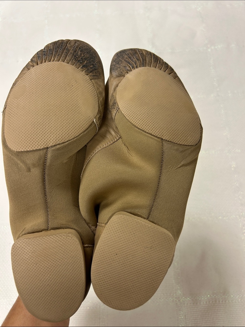Women’s Slip-On leather Dance/Practice Shoes in Tan image 2